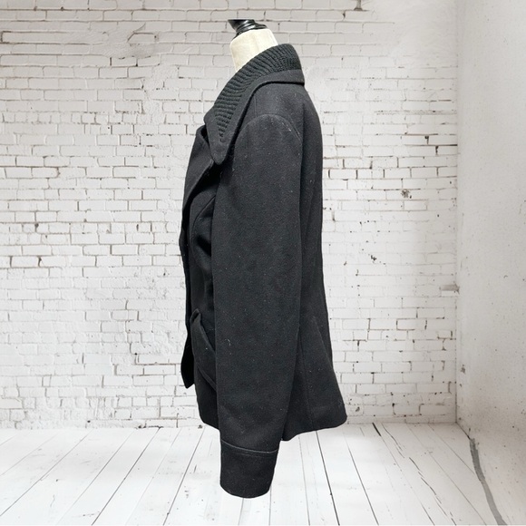 le chateau Black Double-Breasted Pea Coat - Picture 3 of 11